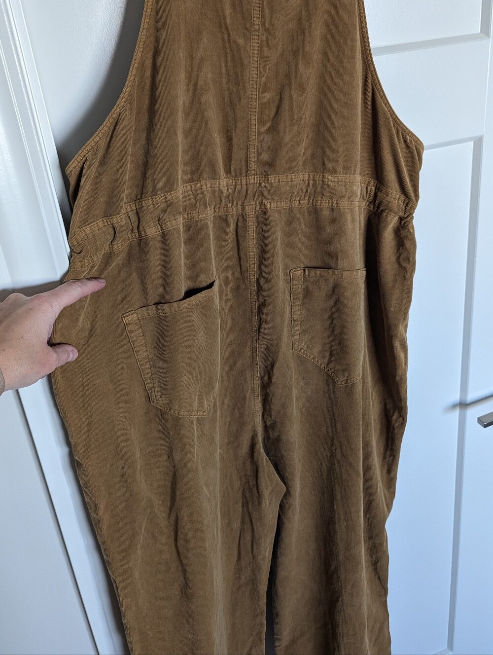 Sundance Tan Artist Paradise Corduroy Overalls sz LP - Picture 8 of 9